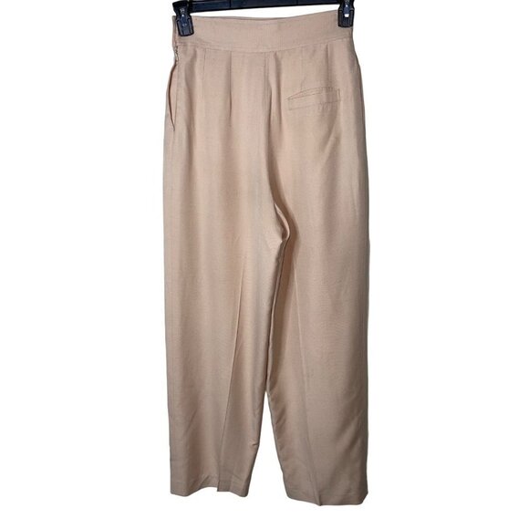 Harve Bernard Vintage Womens Trouser Pants Size 6 Peach High Rise Pleated Front - Picture 2 of 14